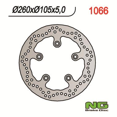 Disque de frein fixe avant marque Ng BRAKES 1066 | Compatible Maxiscooter KYMCO