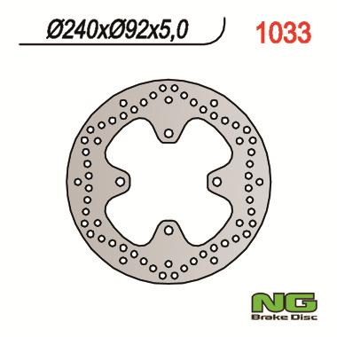 Disque de frein fixe arrière marque NG BRAKES : 1033 | Maxiscooter MBK, YAMAHA