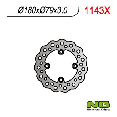 Disque de frein pétale fixe avant NG BRAKES - Modèle 1143X | KX 65, RM 65