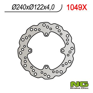 Disque de frein pétale fixe NG Modèle 1049X | CR 125, 250, RMZ 250 (07-17), 450