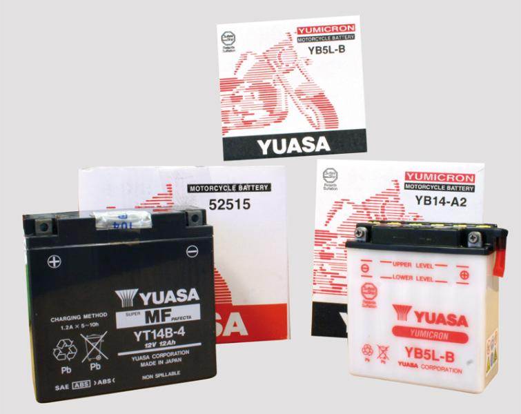 Batterie marque Yuasa type conventionnelle sans pack acide référence 6N4C-1B
