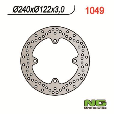 Disque de frein arrière fixe NG Brakes référence :1049 | Suzuki RMZ 250, 450