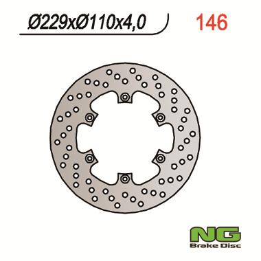 Disque de frein fixe arrière marque Ng BRAKES 146 | Compatible Moto CAGIVA