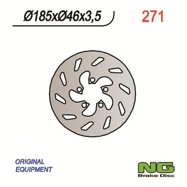 Disque de frein fixe arrière NG BRAKES - 271 | Trial BETA ST50 '99-'00