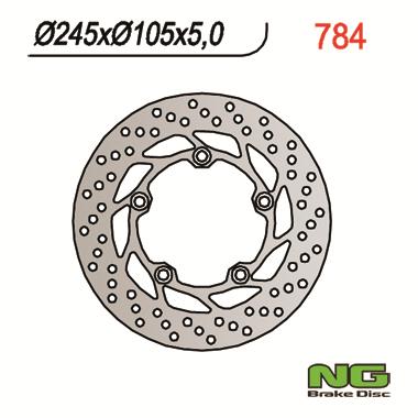 Disque de frein arrière fixe marque Ng BRAKES | FAZER FZ1 1000 FAZ6 600 FZ6N S2 S2 ABS MT-03 660