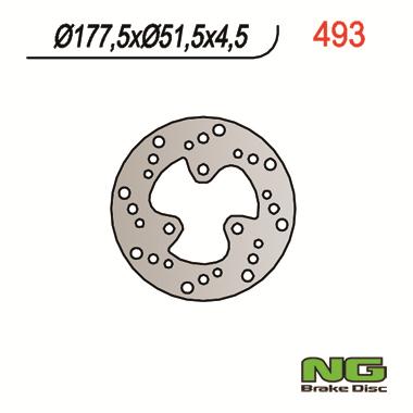 Disque de frein fixe arrière central marque Ng BRAKES | Compatible Quad POLARIS