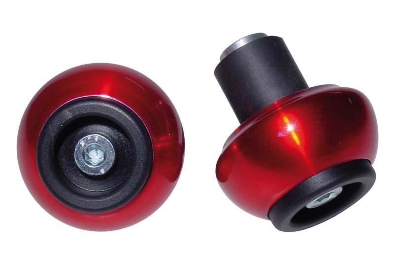 Embouts de guidon Lsl Crash ball en aluminium anodisé Rouge - diamètre 14 mm