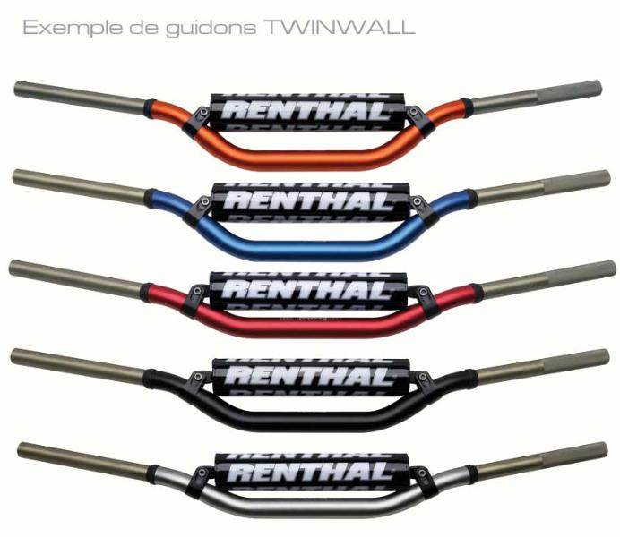 Guidon Renthal Twinwall Ricky Carmichael / Trey Canard 997 Titane