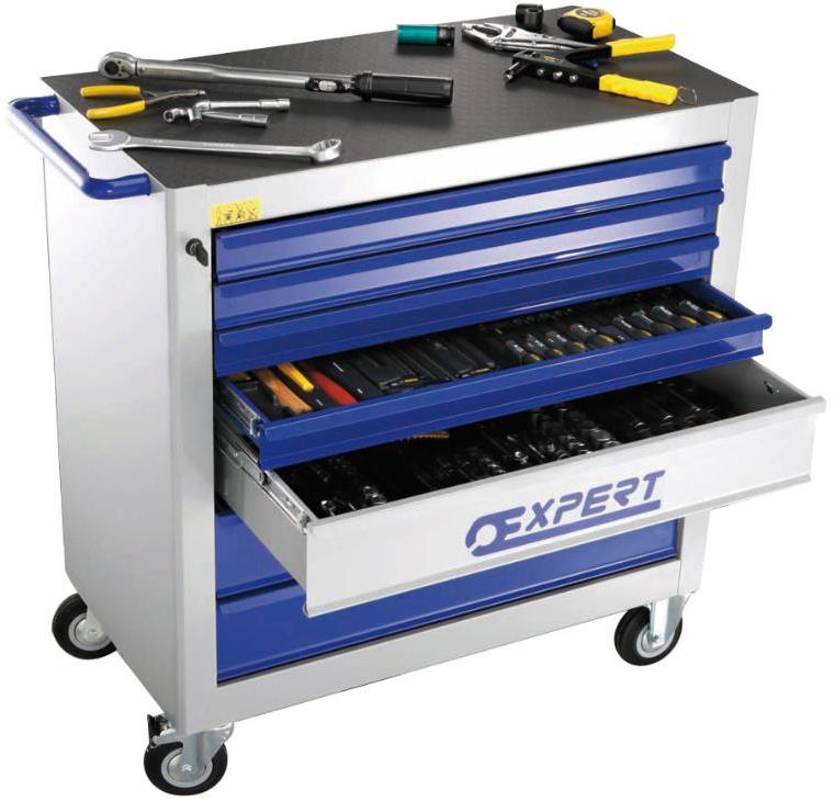 Servante XL équipée marque Expert 250 outils - 7 tiroirs