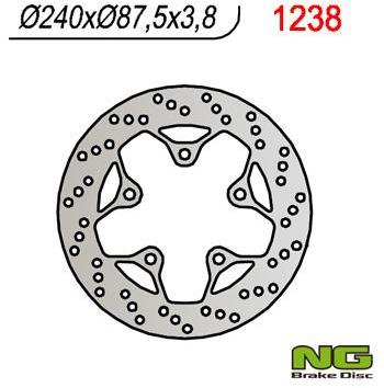 Disque de frein fixe NG BRAKES 1238 | Maxiscooter KYMCO AGILITY 125, 200