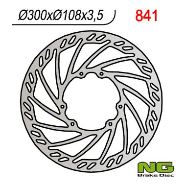 Disque de frein fixe marque Ng BRAKES : 841 | Mécaboite DERBI, SHERCO HRD