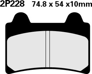 Plaquettes de frein semi-métalliques marque Nissin 2P-228NS | Moto YAMAHA