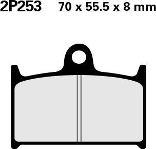 Plaquettes de frein semi-métalliques Nissin 2P-253NS | Moto SUZUKI, TRIUMPH