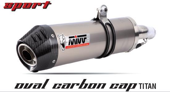 Double silencieux Mivv Sport Oval Carbon Cap titan