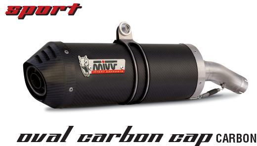 Double silencieux Mivv Sport Oval Carbon Cap carbon