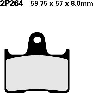 Plaquettes de frein semi-métalliques Nissin 2P-264NS | Compatible Moto