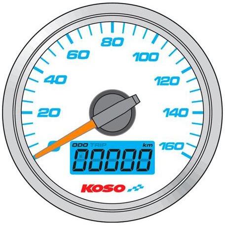 Compteur de vitesse Koso D48 fond blanc Gp Style