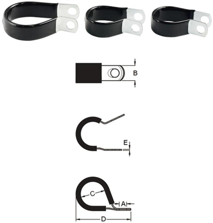 Serre-câble BIHR inox caoutchouc fin Ø14,3mm