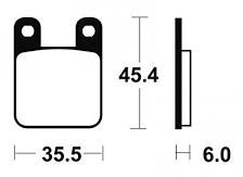 Plaquettes de frein métal fritté Tecnium : MOR59 | PAMPERA 200, 250, 2 TEMPS 125, SX 60, 65
