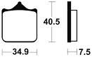 Plaquettes de frein métal fritté Tecnium MRR262 | BX SUPERMOTARD 449, SM 610, SMR 449, 450, 510, 511