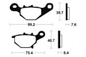 Plaquettes de frein métal fritté MX/Quad Tecnium MO320 | Motocross SUZUKI RM 85