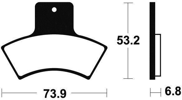 Plaquettes de frein métal fritté marque Tecnium MOA255 | Compatible Quad POLARIS