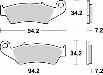 Plaquettes de frein en métal fritté marque Braking 772CM44 | Compatible Motocross, Moto, Quad