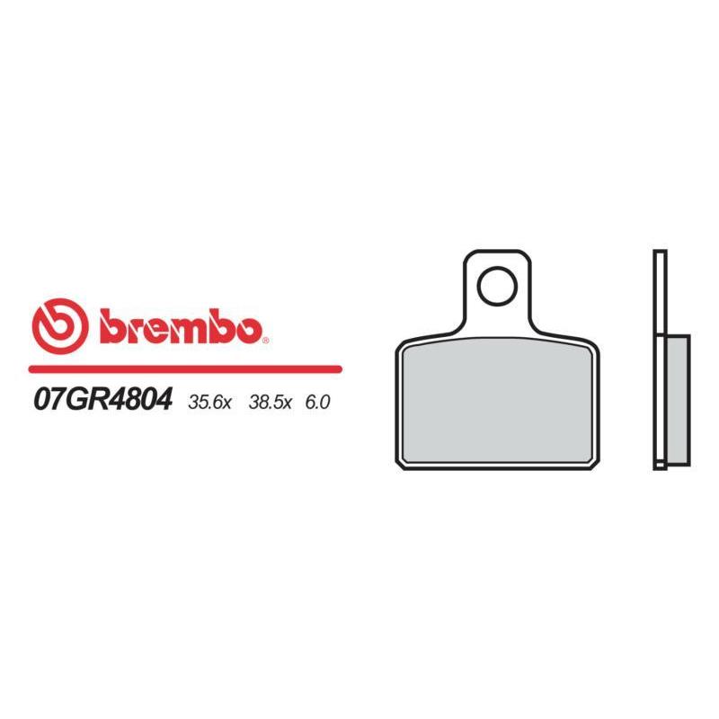 Plaquettes de frein organiques marque Brembo 07GR48 04 en carbone céramique