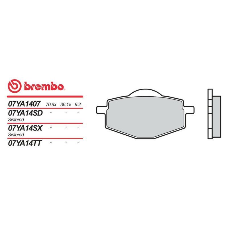 Plaquettes de frein Brembo 07YA14 SD en métal fritté | MX, Moto, Quad YAMAHA, GILERA
