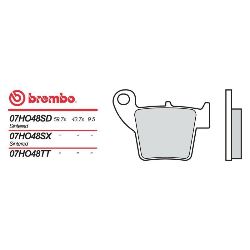 Plaquettes de frein Brembo 07HO48 SD en métal fritté | HONDA, APRILIA, HM