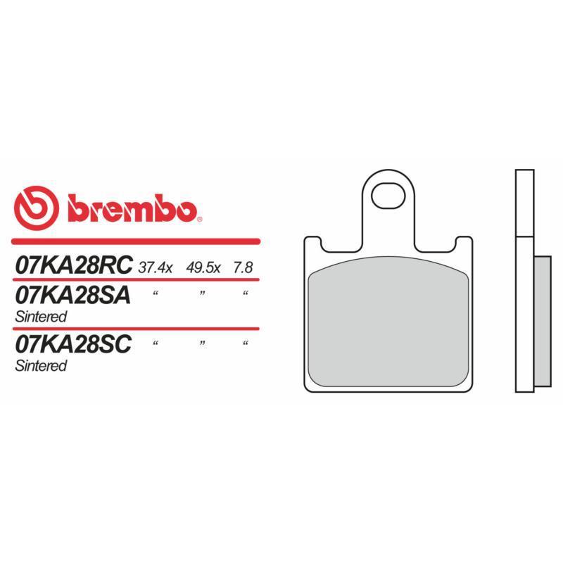 Plaquettes de frein marque Brembo 07KA28 SA en métal fritté | Moto KAWASAKI