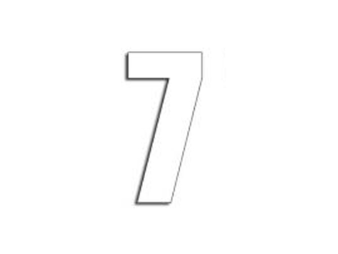 Numero de course blanc Blackbird 7 dim : 17x7cm (jeu de 3)