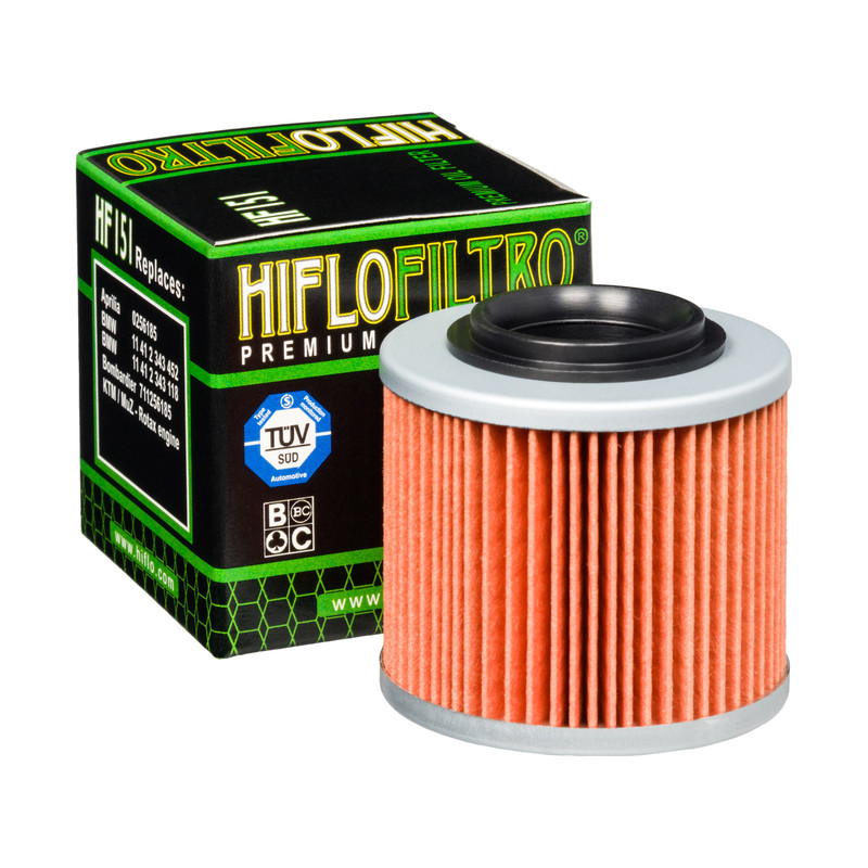 Filtre à huile HF151 marque Hiflofiltro | BMW, APRILIA, CAN-AM, MUZ, MZ