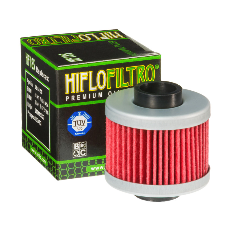 Filtre à huile HF185 marque Hiflofiltro | Compatible BMW, PEUGEOT, APRILIA