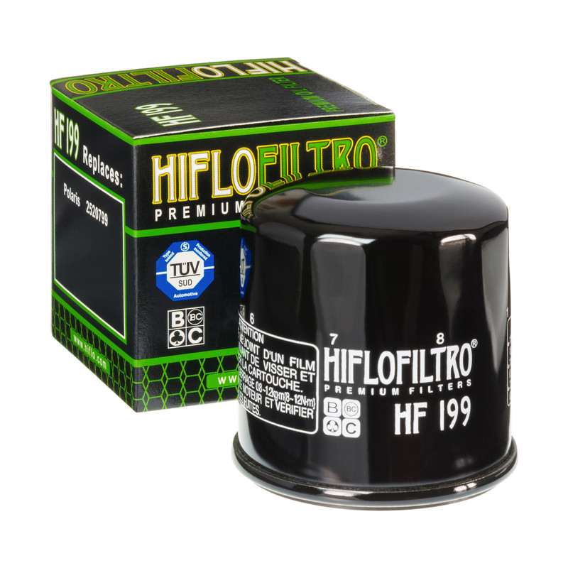 Filtre à huile HF199 de marque Hiflofiltro | Compatible INDIAN, POLARIS
