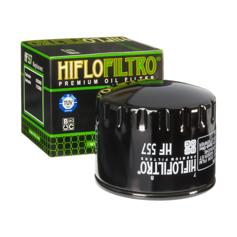 Filtre à huile HF557 marque Hiflofiltro | Compatible Quad BOMBARDIER, JOHN DEERE