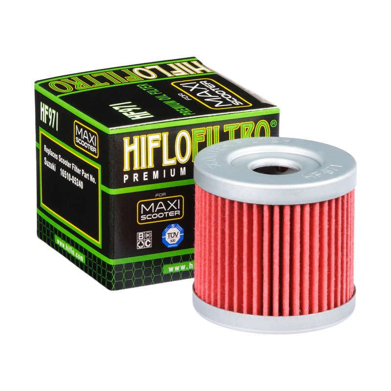 Filtre à huile HF971 marque Hiflofiltro | Compatible Maxiscooter SUZUKI