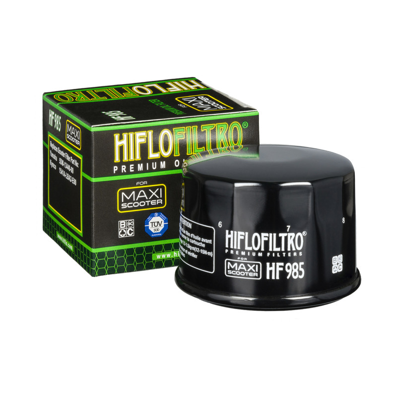Filtre à huile HF985 marque Hiflofiltro | Compatible Maxiscooter KYMCO, YAMAHA