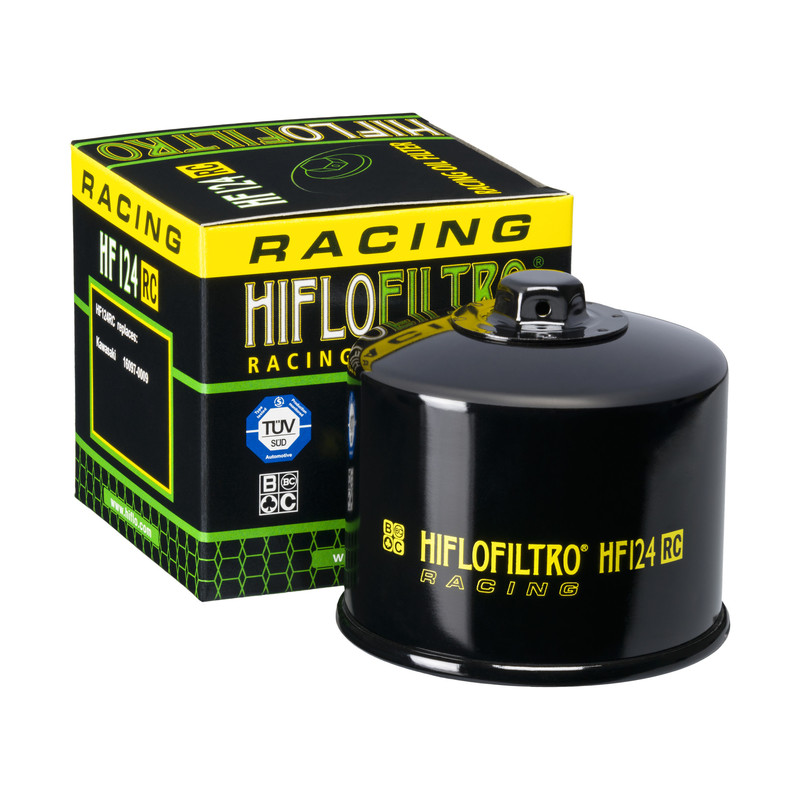 Filtre huile HF124RC Racing marque Hiflofiltro | Compatible Moto KAWASAKI