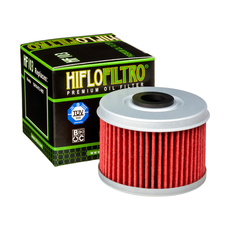 Filtre huile HF103 Racing Hiflofiltro | CB R NEO SPORT CAFE ABS (JC79) 125, CBR R 300, CRF L 250