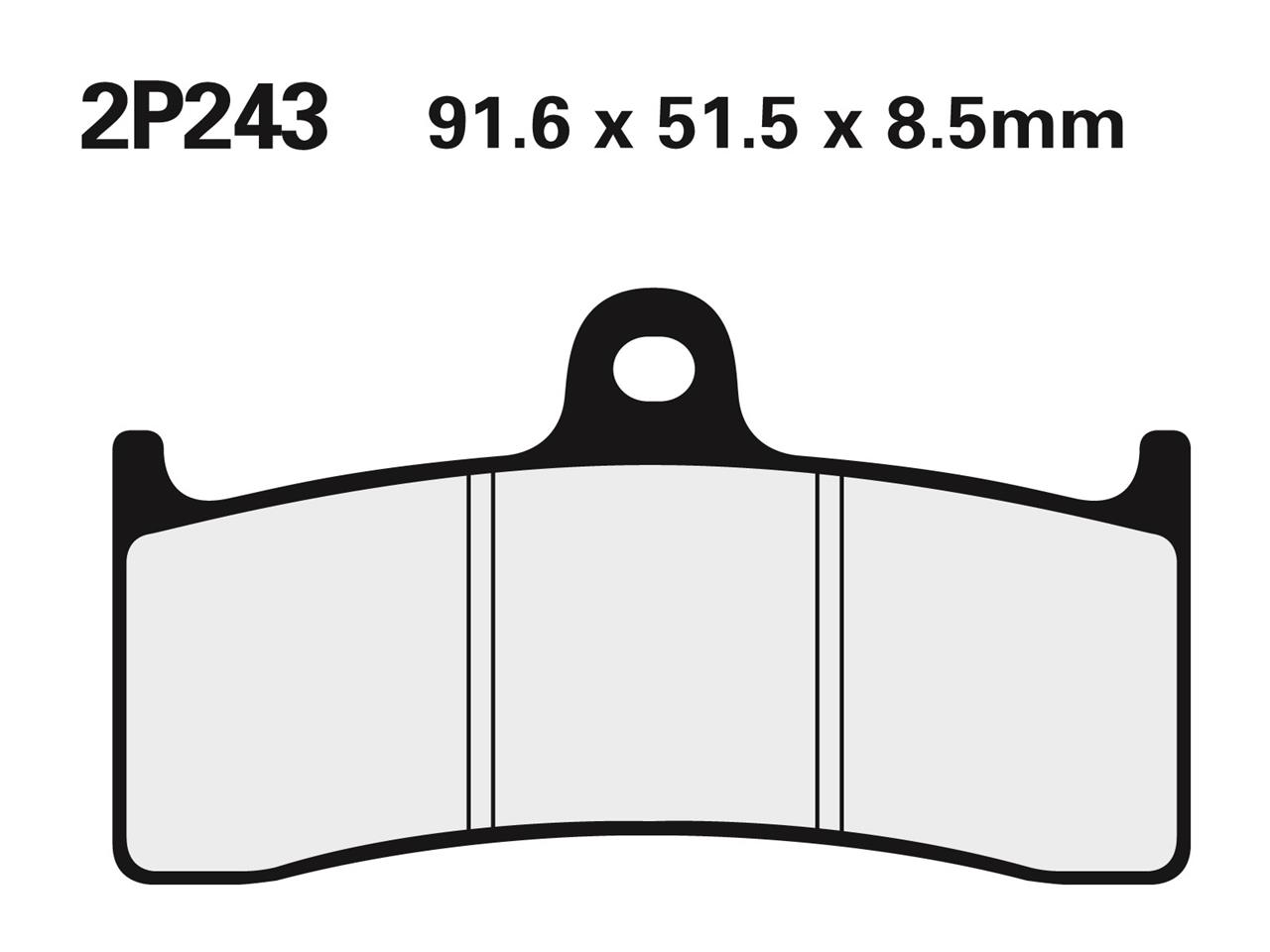 Plaquettes de frein en métal fritté marque Nissin 2P-243ST | Compatible Moto