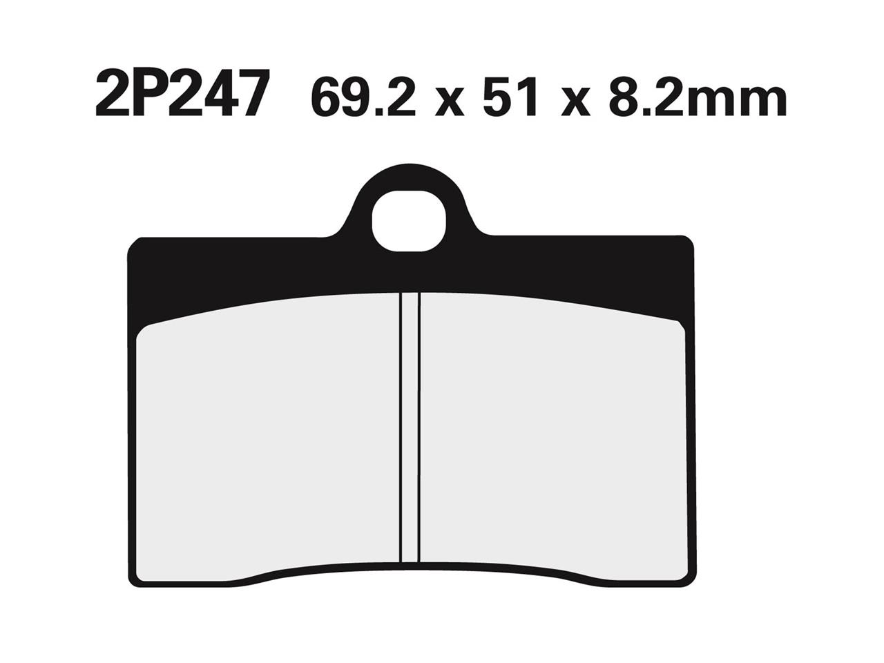 Plaquettes de frein semi-métalliques Nissin 2P-247NS | KAWASAKI, SUZUKI