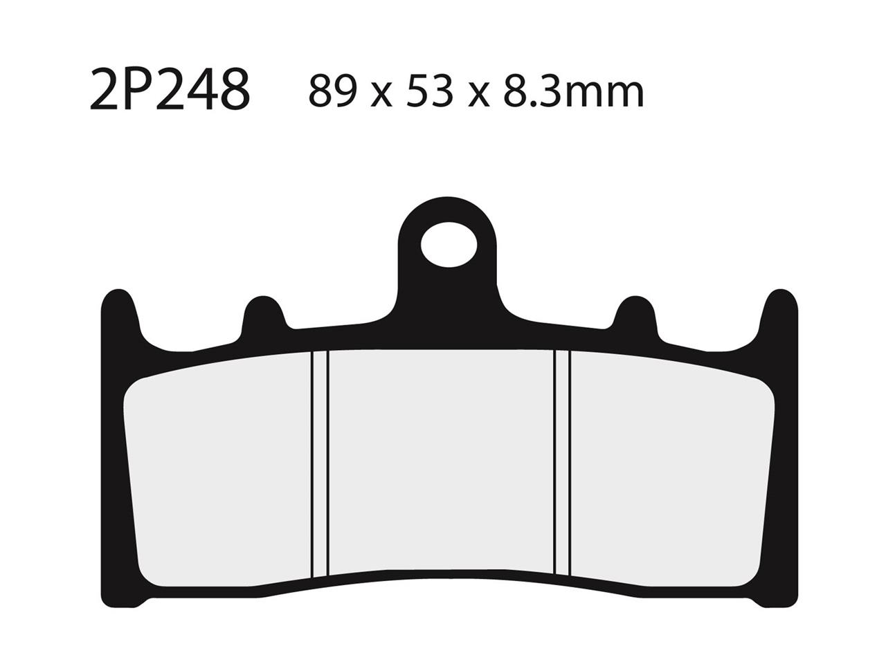 Plaquettes de frein semi-métalliques Nissin 2P-248NS | Compatible Moto