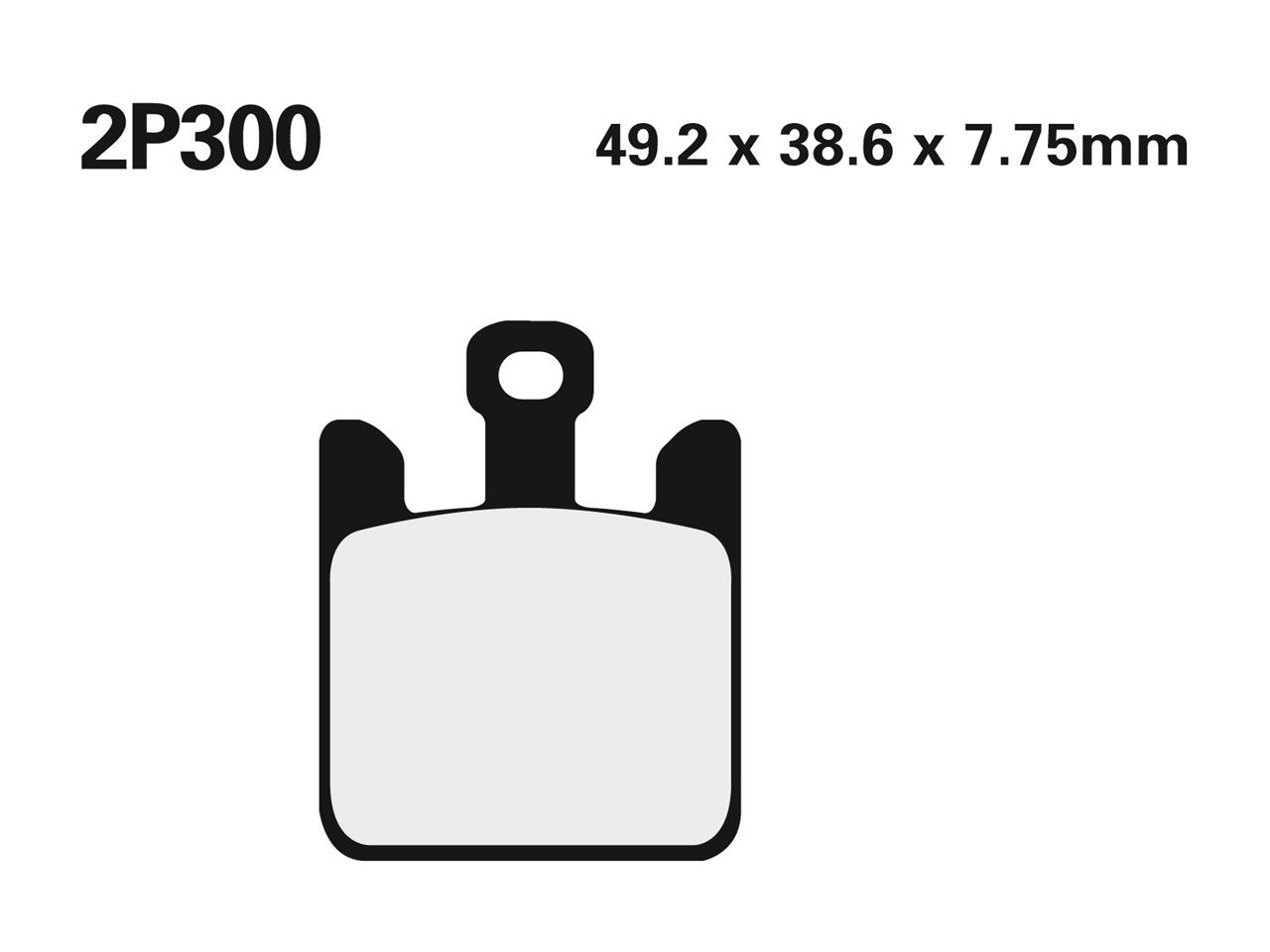 Plaquettes de frein en métal fritté marque Nissin 2P-300ST | Compatible Moto