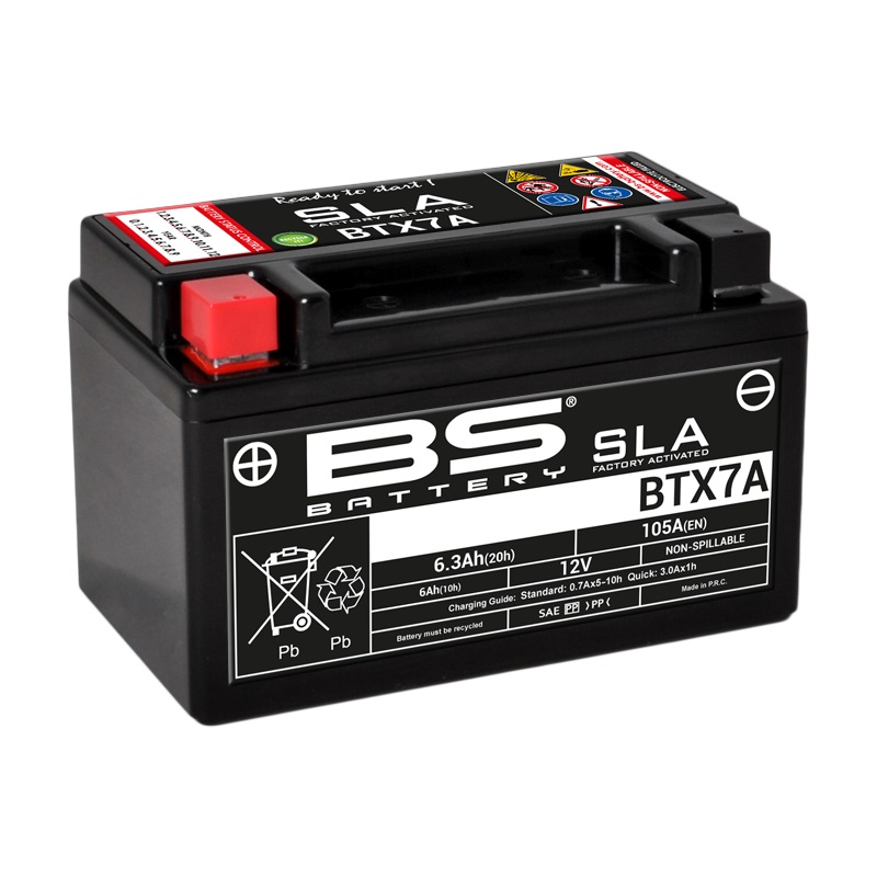 Batterie marque BS Battery SLA sans entretien activé usine référence BTX7A