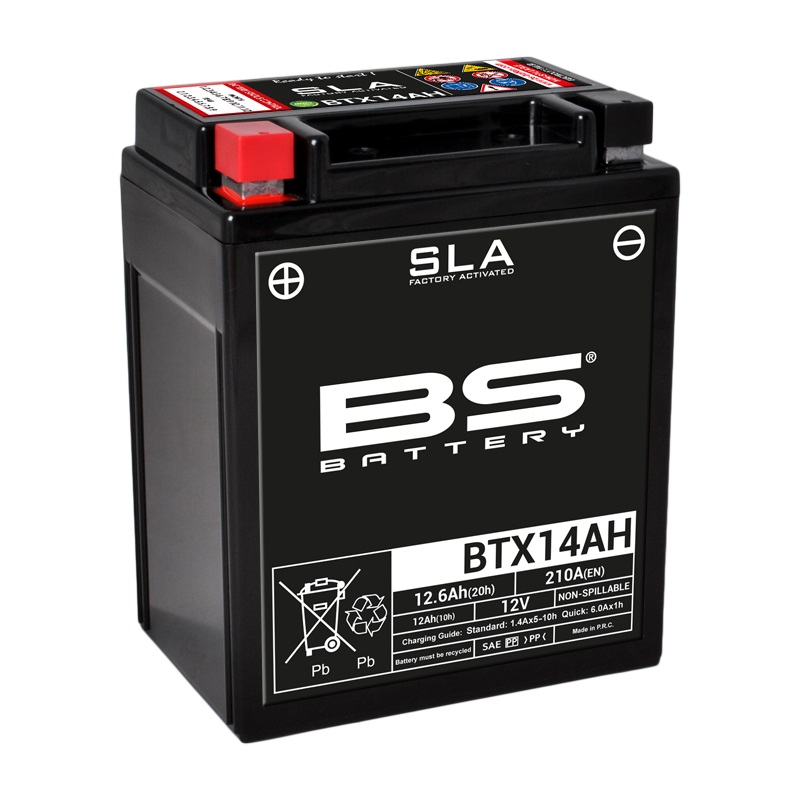 Batterie BTX14AH marque BS Battery SLA sans entretien activé usine
