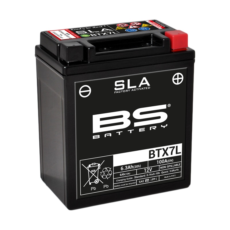 Batterie marque BS Battery SLA sans entretien activé usine référence BTX7L