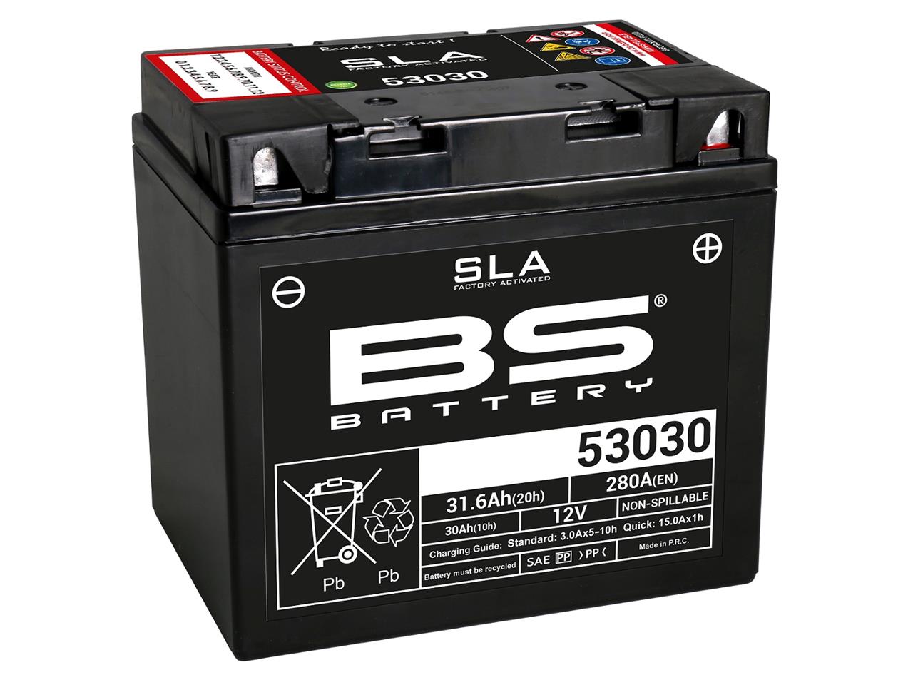 Batterie 53030 marque BS Battery SLA sans entretien activé usine