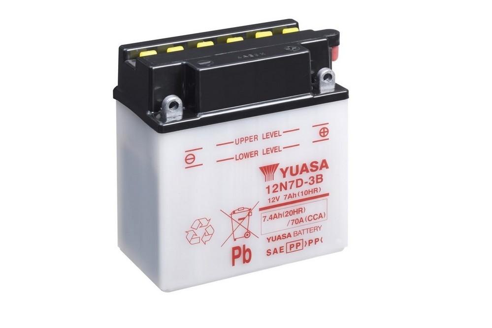 Batterie 12N7D-3B marque Yuasa type conventionnelle sans pack acide