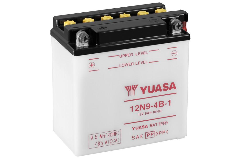 Batterie marque Yuasa type conventionnelle sans pack acide référence 12N9-4B-1